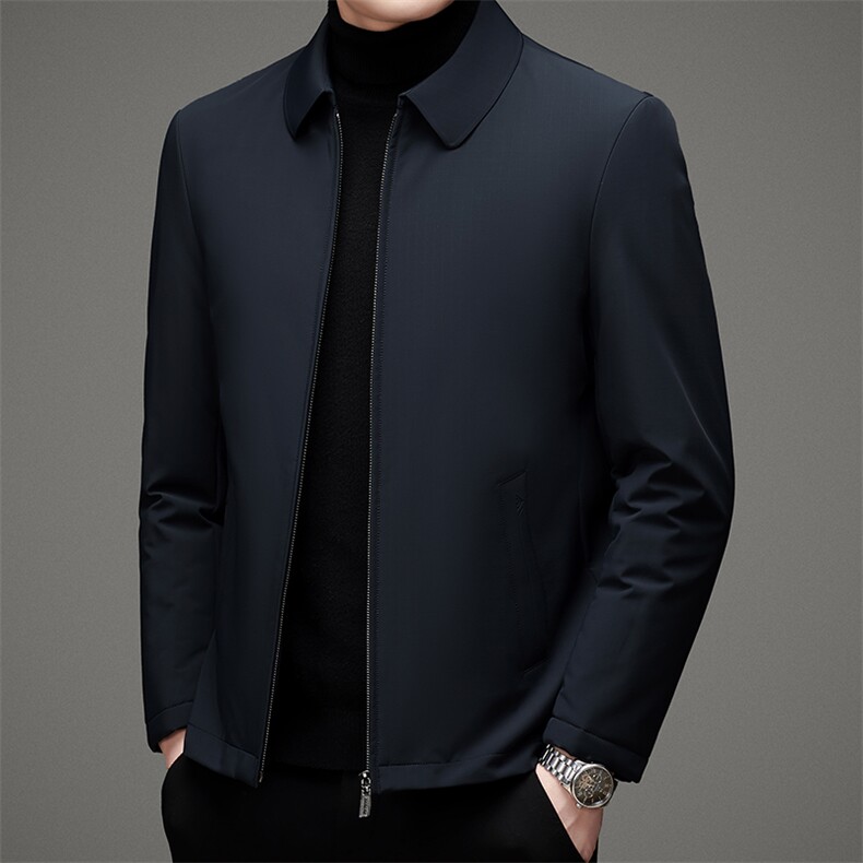 男装可脱卸内胆羽绒服冬季新款中年商务休闲翻领外套加厚保暖男装,男装羽绒服,电商B212（原钱塘6029）