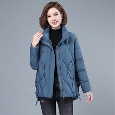 啄木鸟女士短款羽绒棉服女款冬季2024新款中老年妈妈棉袄加厚棉衣，女装棉衣/棉服，简韵佳