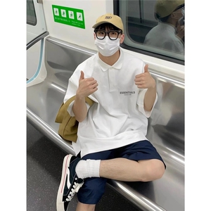 宽松POLO衫上衣短袖T恤男士夏季半袖