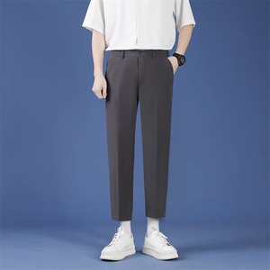 轻熟风西裤男士韩版修身小直筒裤男士休闲裤九分西装裤B11-P40