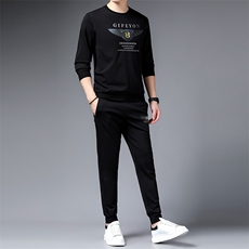 SA9601-2钱塘2020-2冬季厚款时尚休闲中青年男士卫衣套装P140，男装休闲套装，钱塘207-2