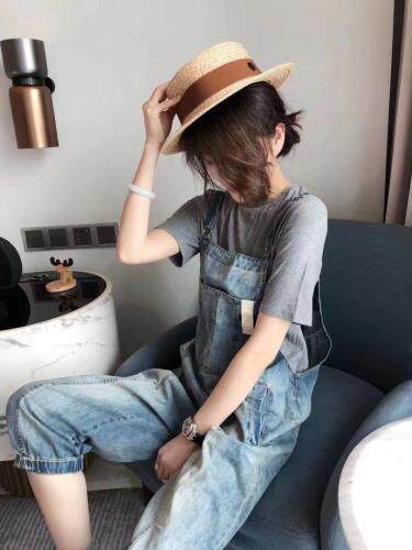 背带牛仔裤图片