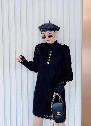 【现货】毛绒蕾丝连衣裙，女装连衣裙，艾丹迪蔓