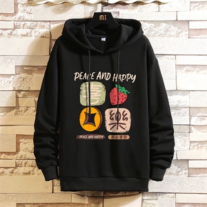 WY2322-P35 加绒款-P40 纯棉连帽卫衣男大码运动帽衫宽松薄 砖墙图片