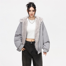 2025日系冬季大毛领保暖防风棉衣派克服外套男女同款XY2524-P85，男装棉衣，星座717