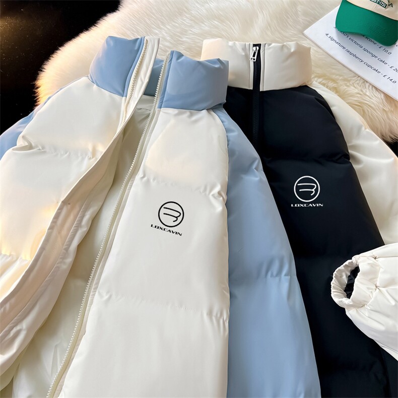 现货抖音得物可供视频三防加厚羽绒拼接棉衣外套面包棉服86619,男装棉衣,电商A486