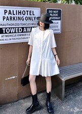 夏季新款，立体剪裁，手工压皱，个性连衣裙，女装连衣裙，名莹