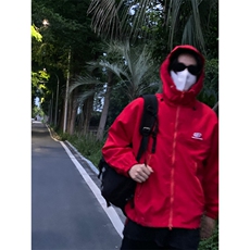 美式户外山系机能连帽红色冲锋衣男女外套W30113-P65，男装夹克，星座1007（原301D）