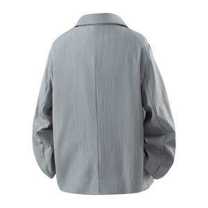 韩版A字廓形西装休闲外套男翻领西服JK2235-P75图片