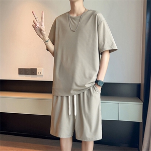 35527-P46 大码 控69 大码夏季男士休闲套装图片