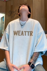 ！版权！2025夏季新款男士麂皮绒短袖T恤半袖衫TL2448特P19，男装T恤，电商B220
