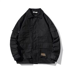 2021春秋季新面料95%棉5%其它纤维里料100%聚酯纤维J966-P80，男装夹克，电商A001
