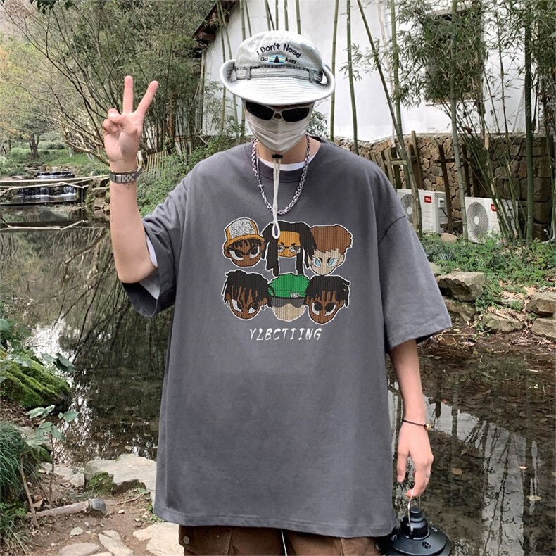 230g重磅纯棉! 夏季短袖t恤男半袖男DSA028-MDTP433-P25图片