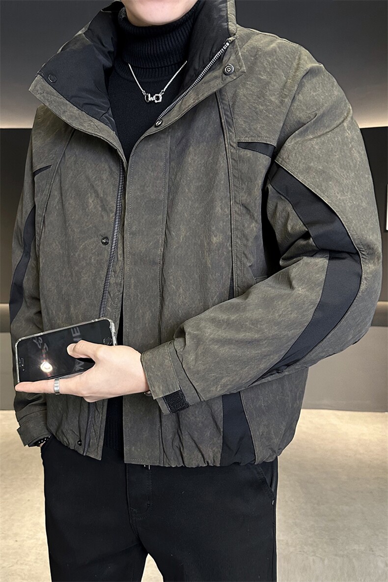 M-3XL5233-P245标50绒拼色立领保暖羽绒服男,男装羽绒服,电商B321-1