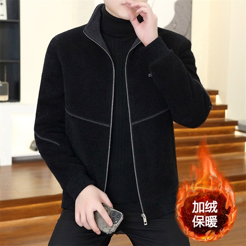 秋冬新款高品质加绒加厚休闲商务毛呢大衣夹克外套D31P145控238图片
