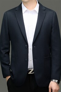 XL-N88023男式秋季新款长袖简约羊毛西服休闲商务便服西装图片