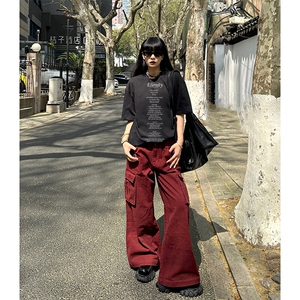美式复古cleanfit短袖男夏季小领口情侣七分袖t恤潮牌潮流图片