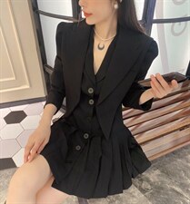 小披肩西装连衣裙，女装西装，柏多伊俪