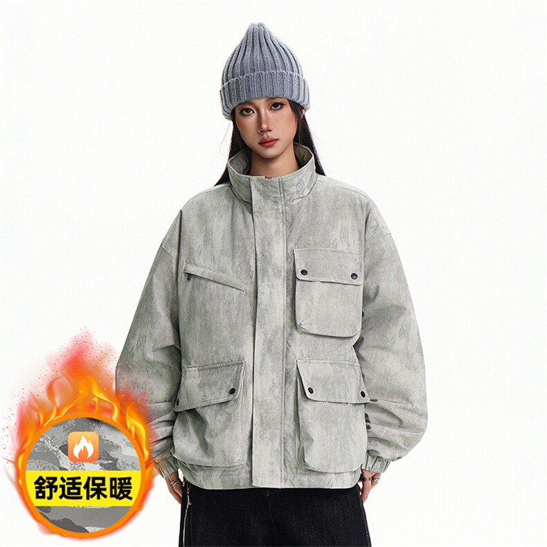 美式新款冬多口袋户外机能休闲棉衣外套A436-W995-P95138,男装棉衣,电商A436