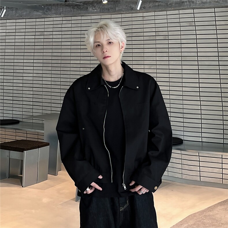 美式哈灵顿春秋季复古金属外套男女款夹克高级感情侣上衣jk70-p68,男装夹克,电商C307