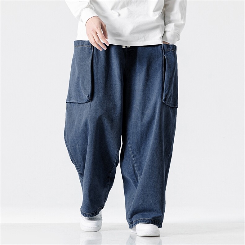 24夏季现货大码日系复古宽松哈伦直筒裤港风阔腿休闲裤H811/P70,男装休闲裤,钱塘713