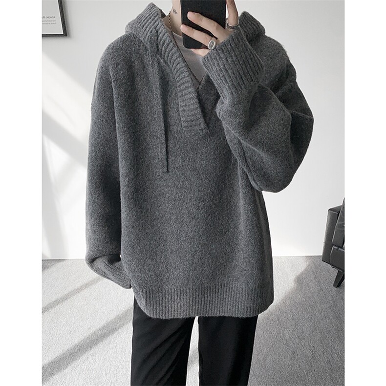 900g重磅毛衣男卫衣外套宽松慵懒针织衫复古羊毛衫线衣MY19006P78,男装针织衫/毛衣,电商B312