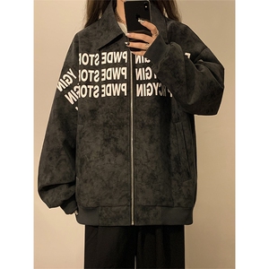 春秋季皮衣外套男女同款新款美式夹克XZ102B-1-JK2539P90图片