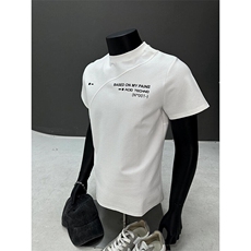 夏季cleanfit字母短袖T恤男美式复古情侣潮牌拼接上衣WLT1077-P40，男装T恤，星座1008