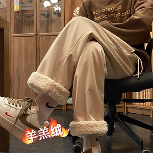 冬季羊羔绒加绒防水防风休闲裤715-6-BX21P55(控78）图片