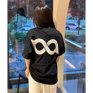 万针全刺绣工艺抖音得物高品质260克重磅纯棉双纱美式高街短袖T恤图片