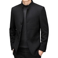2023冬季新款中青年羊毛上衣男立领厚款外套YLL8802-P315，男装夹克，电商B212（原钱塘6029）