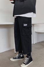 休闲裤子男春季新款韩版宽松工装裤港风百搭九分裤DS659T，男装休闲裤，电商A102