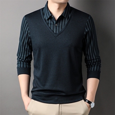 DX7079男装假两件主推数据好大货长期款不断货外贸男装，男装衬衫，钱塘207-3