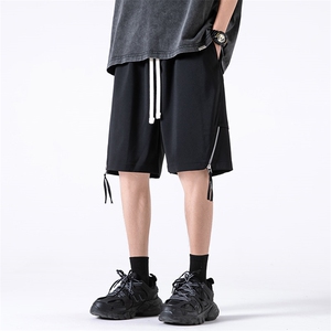 夏季新款冰丝垂感短裤无影墙休闲裤男免烫宽松凉感K23207-P41控58图片