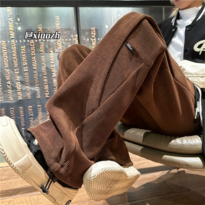 XZ616 秋冬新款加厚灯芯绒口袋拼接小标百搭长裤 TY1125 P65控78图片