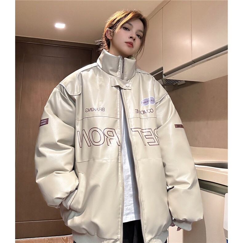 2025新款美式PU皮棉衣冬季加厚棉服潮牌机车外套insD233P100,男装棉衣,电商A335-1（原A458）
