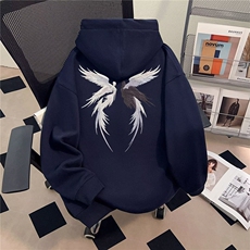 慵懒刺绣春秋季连帽卫衣男士潮牌休闲重磅宽松情侣衣外套潮流新款，女装短外套，星座1210-1