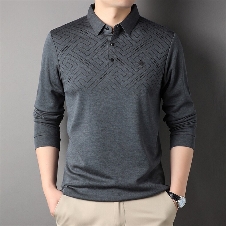 AG88158钱塘2020-3春季新款中年男士时尚休闲长袖T桖高品质P70,男装T恤,钱塘207-3