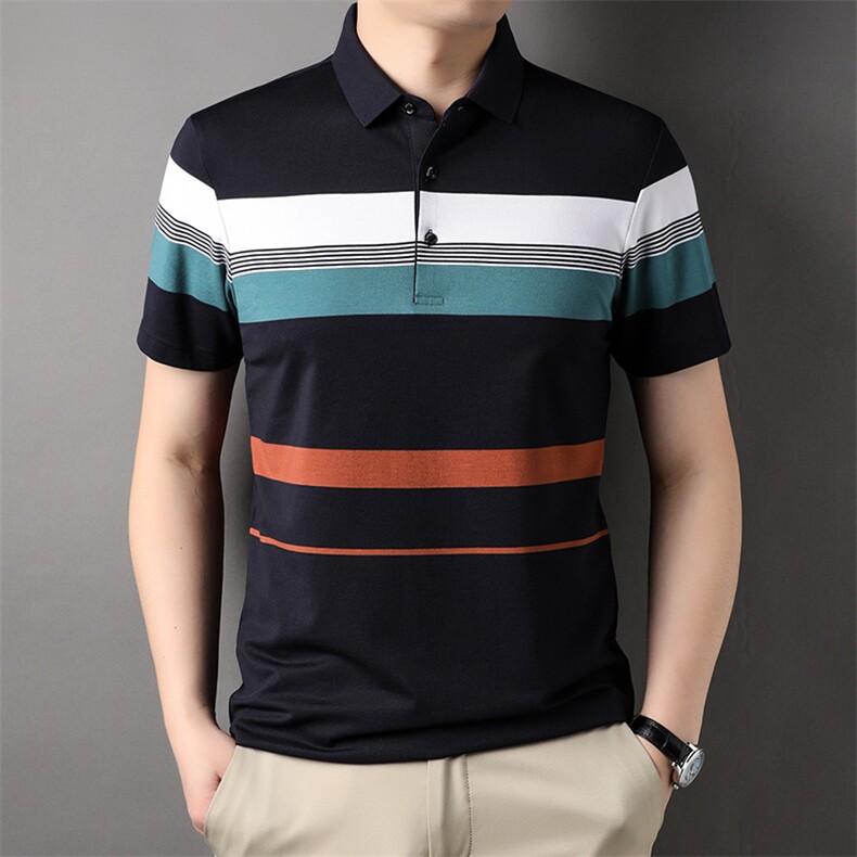 保罗t恤男士半袖衬衫领Polo衫短袖2023新款夏季商务翻领衣服体恤,男装T恤,电商B212（原钱塘6029）