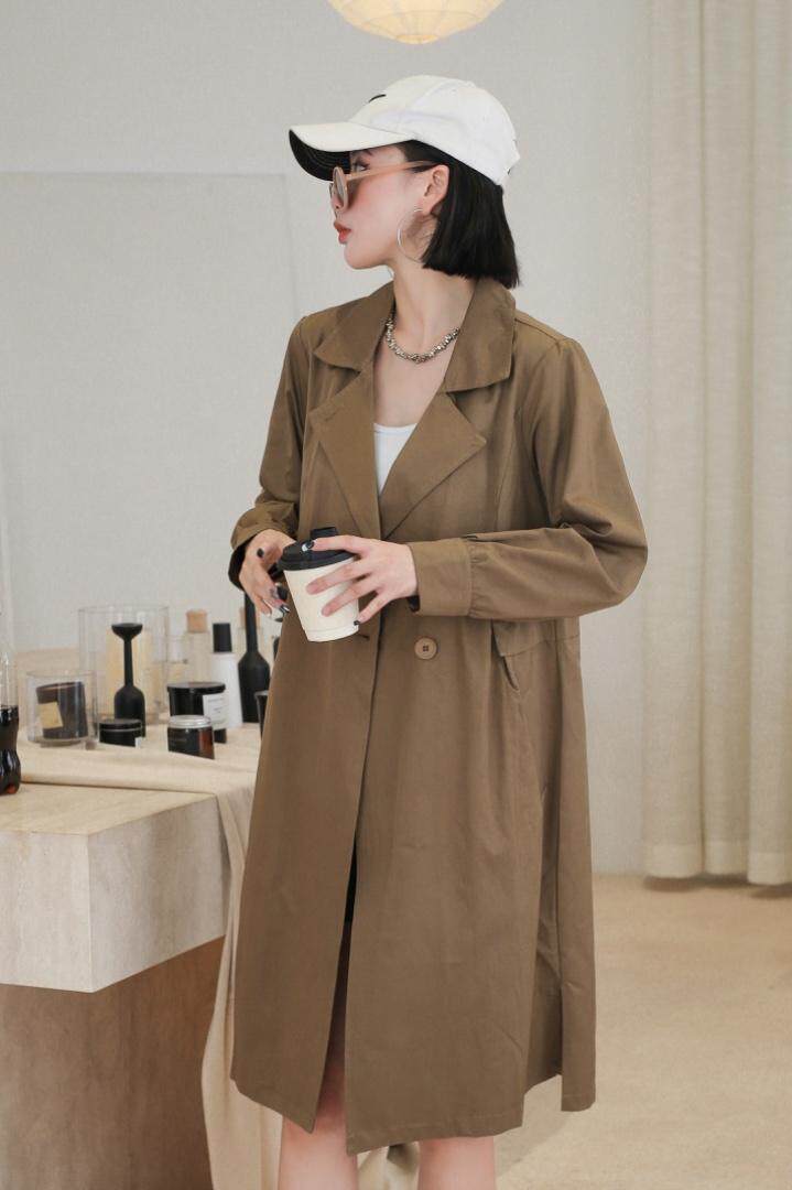 【现货】秋季新款风衣外套，经水洗加固色工艺，女装风衣，得瑟空间