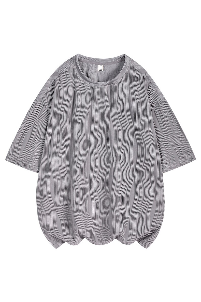 8XL-M特大码夏季短袖冰丝皱感透气T恤男潮垂感宽松半袖DX305P45,男装T恤,电商D206-1