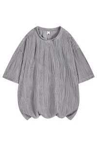 8XL-M 特大码夏季短袖冰丝皱感透气T恤男潮垂感宽松半袖DX305P45图片