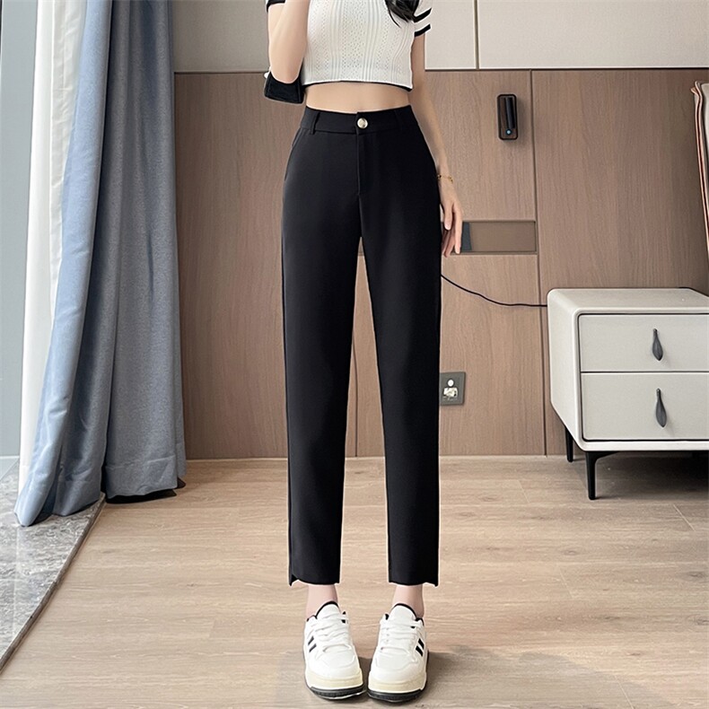 现货黑色西装裤女职业正装春夏通勤工作裤小个子九分烟管西裤,女装休闲裤,云美莎专业女裤-全店现货