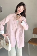 26春季现货数据好粉色风小西装2C032305P125K178，女装西装，2C032