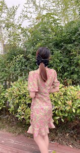 夏季碎花连衣裙图片