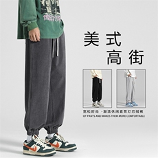 秋季束脚百搭舒适高街潮流灯芯绒休闲裤1002特批35，男装休闲裤，星座718-1