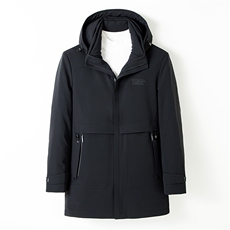 白鸭绒冬季新款休闲时尚连帽羽绒服中年男士羽绒外套HB2183-P330，男装羽绒服，电商B212（原钱塘6029）