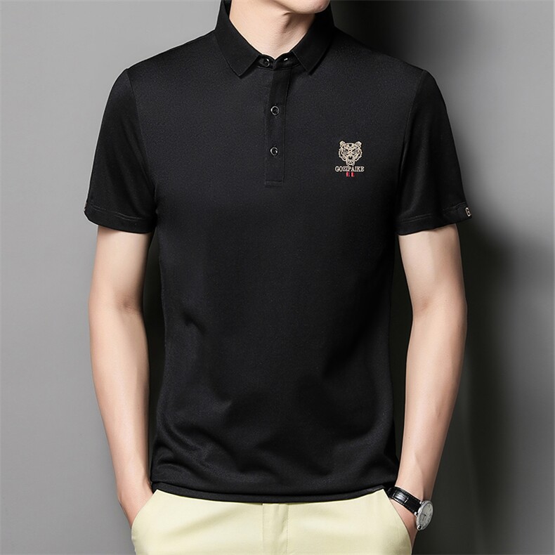 中青年夏季2022薄款男士短袖POLO衫透气时髦商务潮流半袖上衣P49,男装Polo衫,星座1105-3