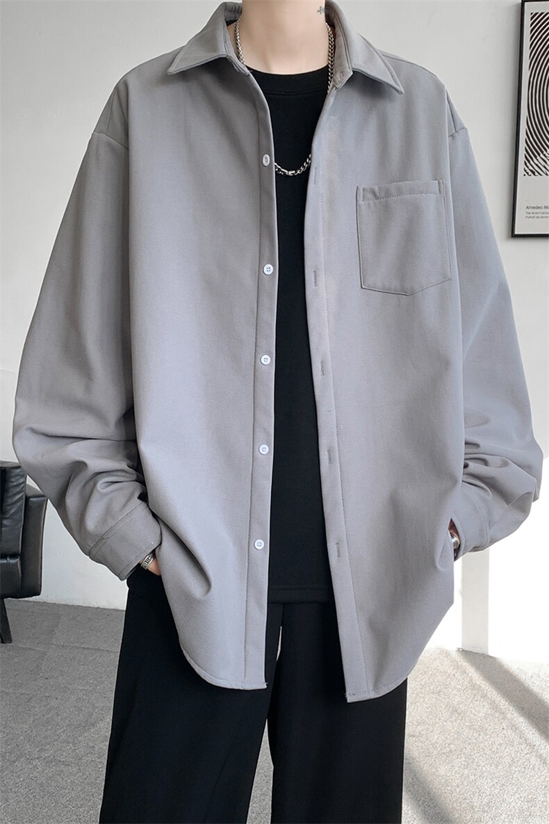 8XL-M长袖衬衫男休闲牛津纺纯棉衬衣打底外套CS517P55控78,男装衬衫,电商D206-1