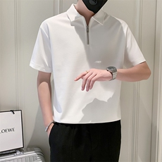 23翻领拉链男士T恤B226-8012-p4895%涤纶5%氨纶，男装T恤，电商A210
